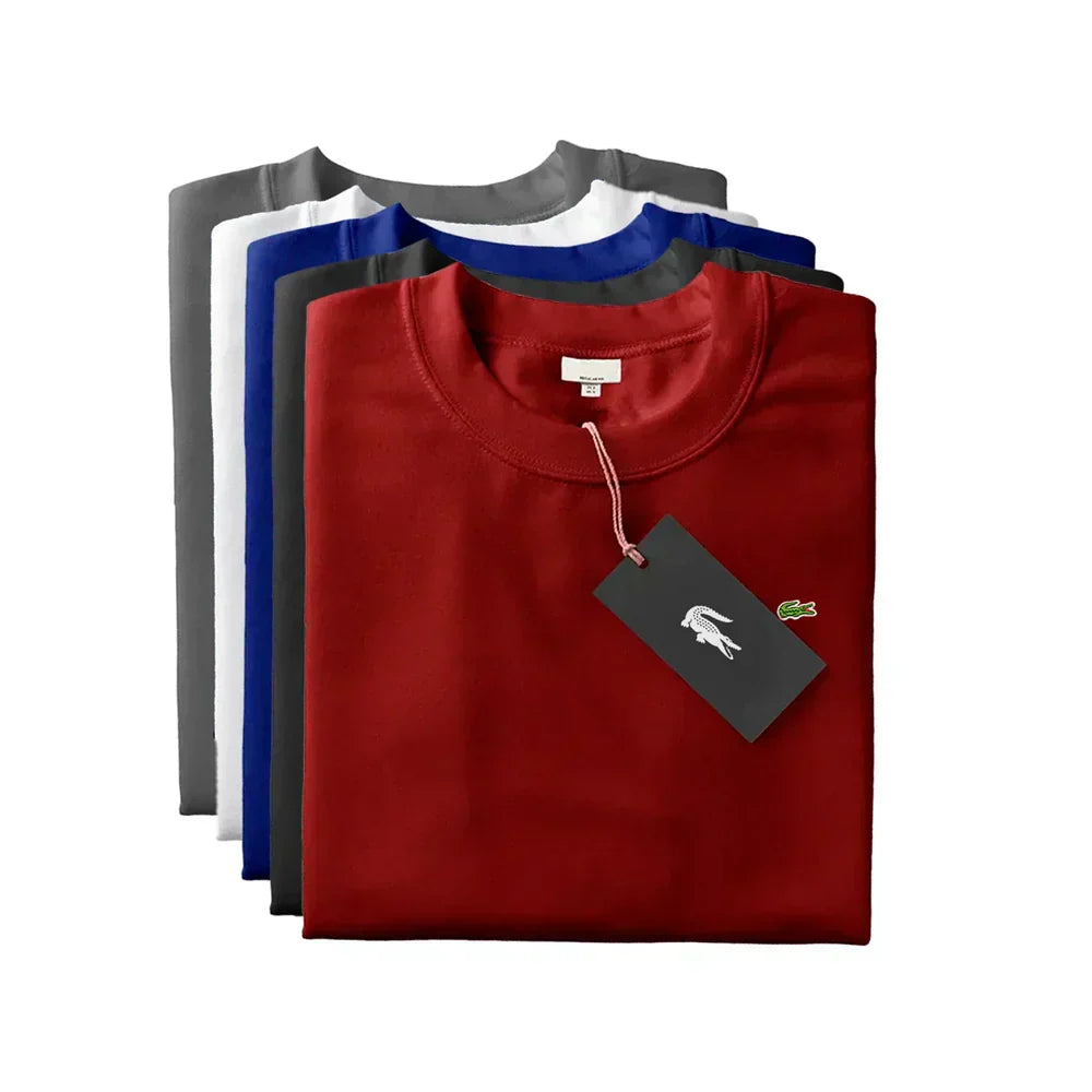 [BUY 1 GET 5] Premium T-Shirt Kit – Lacoste Essential (5-Pack)